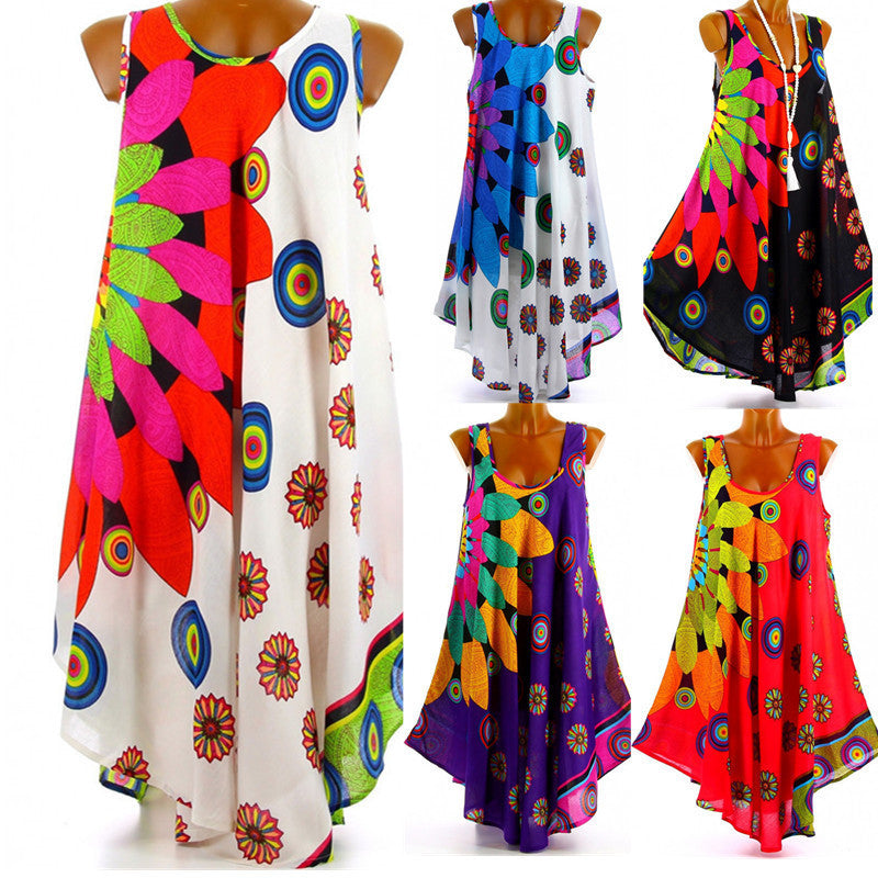 Damen Sommerliches Maxikleid mit floralem Design EB