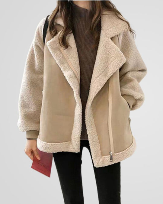 EB | Teddy Winterjacke mit Luxuriösem Wildlederlook