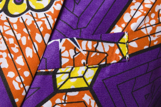 Damen Blazer mit auffälligem afrikanischem Print und eleganter Passform EB