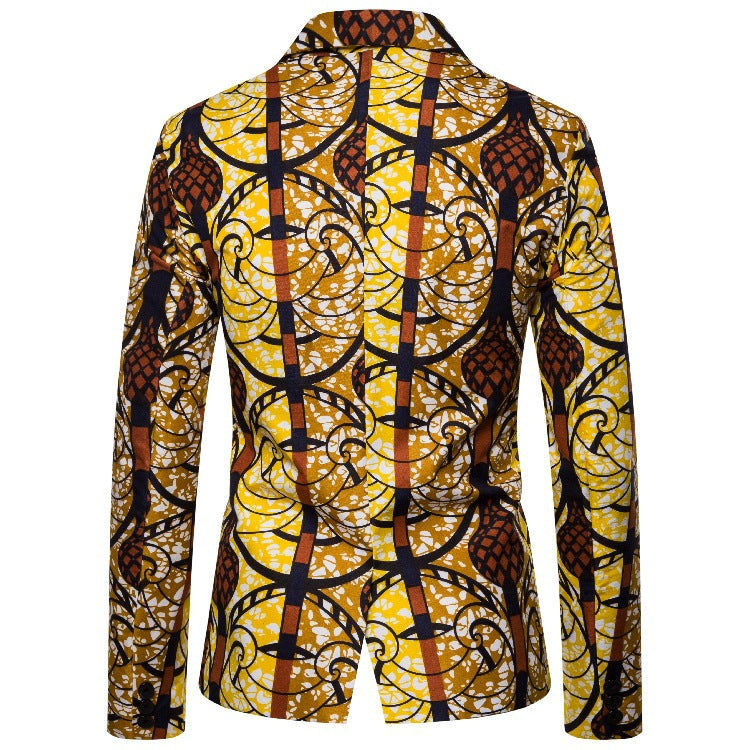 Damen Blazer mit exotischem Musterdruck und eleganter Passform EB