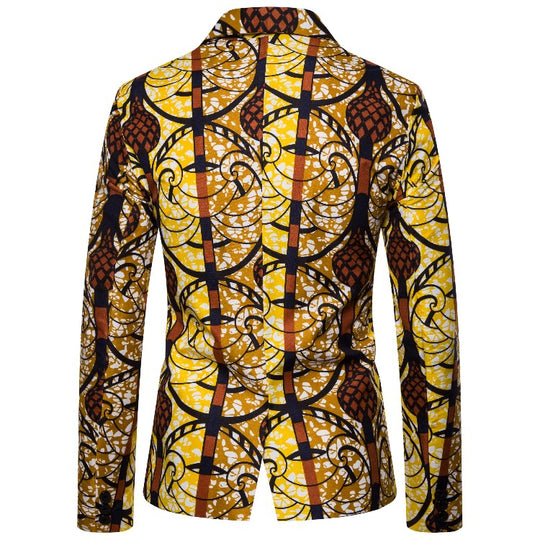 Damen Blazer mit exotischem Musterdruck und eleganter Passform EB