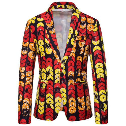 Damen Blazer mit auffälligem Musterdruck und tailliertem Schnitt EB