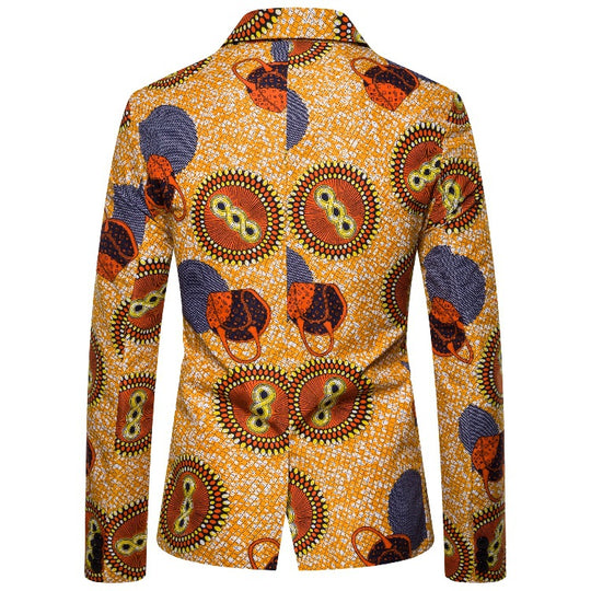 Damen Blazer im auffälligen afrikanischen Muster mit modernem Schnitt EB