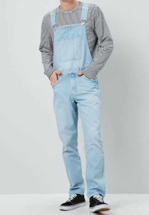 Herren Lässige Jeans-Trägerhose EB