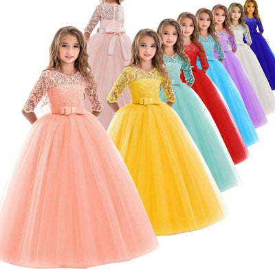Damen Prinzessinnenkleid mit Spitzenoberteil und Tüllrock EB
