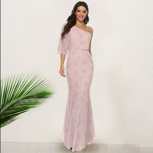 Damen Elegantes Abendkleid mit asymmetrischem Schnitt und schwingendem Saum EB