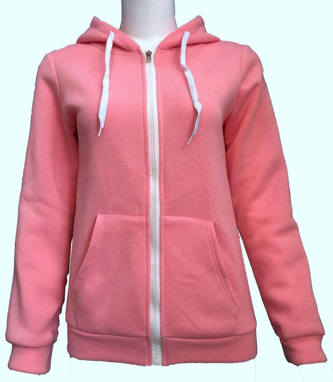 Damen nan Kapuzenjacke mit durchgehendem Reißverschluss und Kängurutasche EB