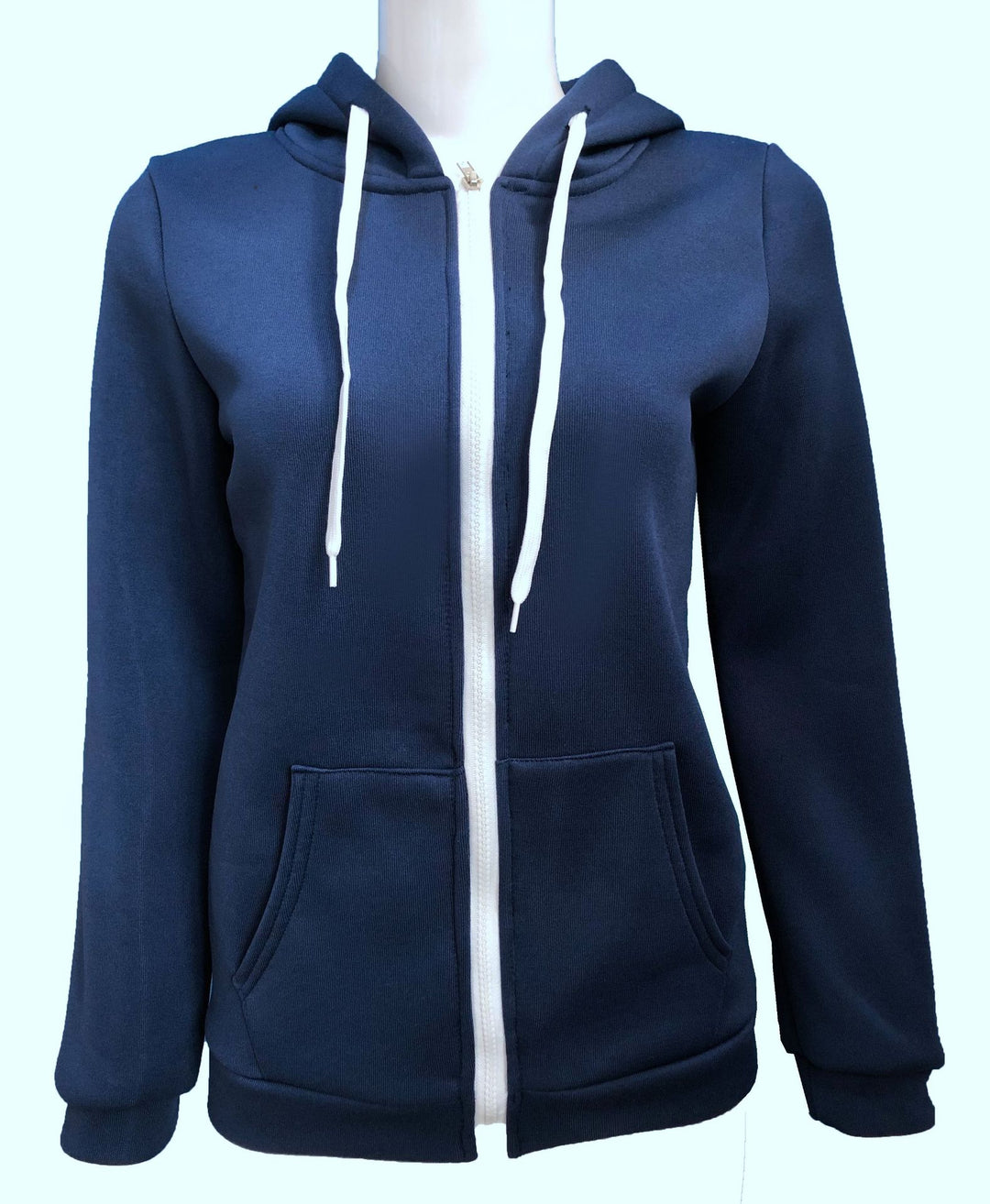 Damen nan Kapuzenjacke mit durchgehendem Reißverschluss und Kängurutasche EB