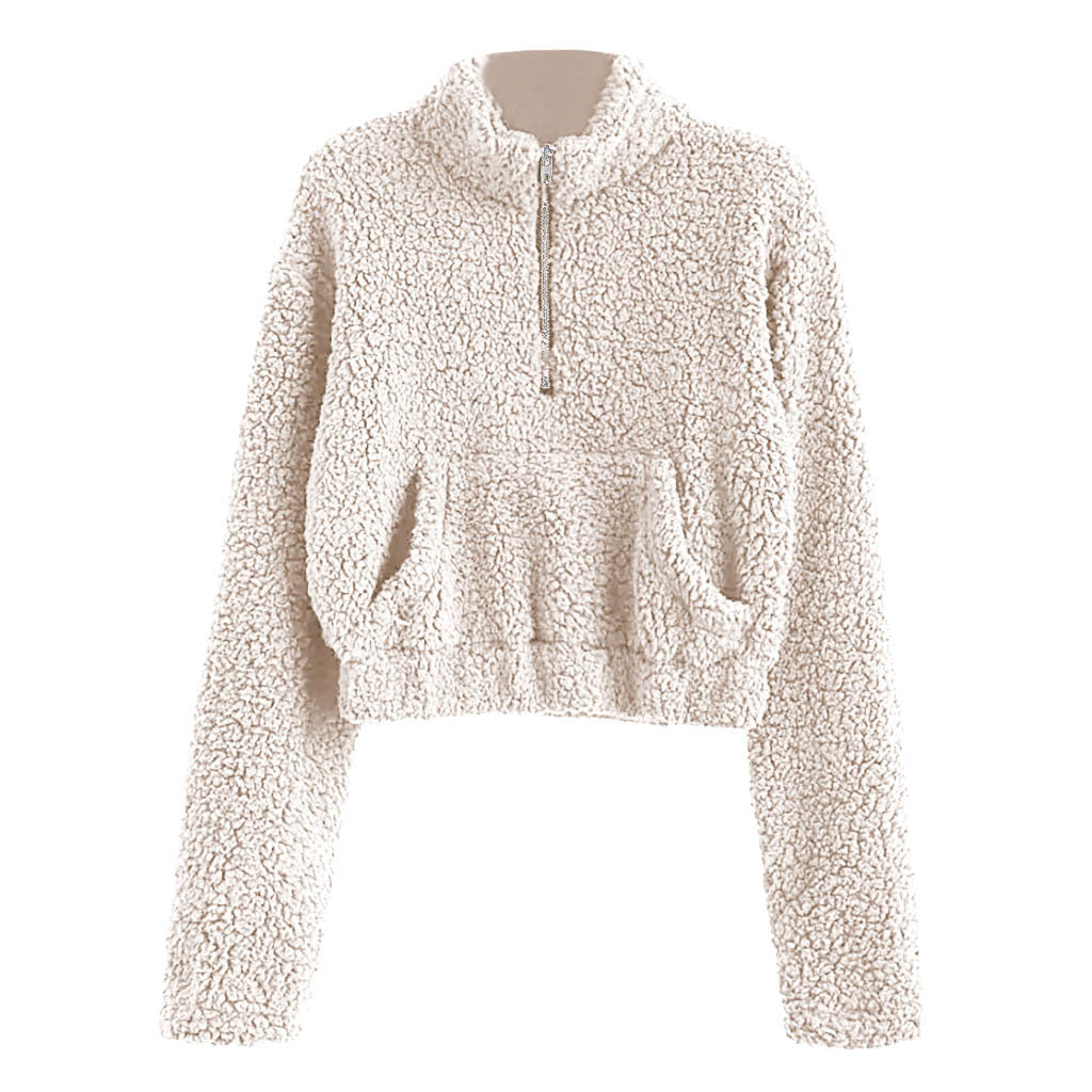 Damen Kuscheliger Stepp-Hoodie mit Reißverschluss und praktischen Taschen EB