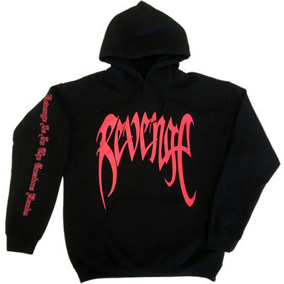 Damen Kapuzenpullover mit auffälligem Schriftzug und künstlerischem Design EB