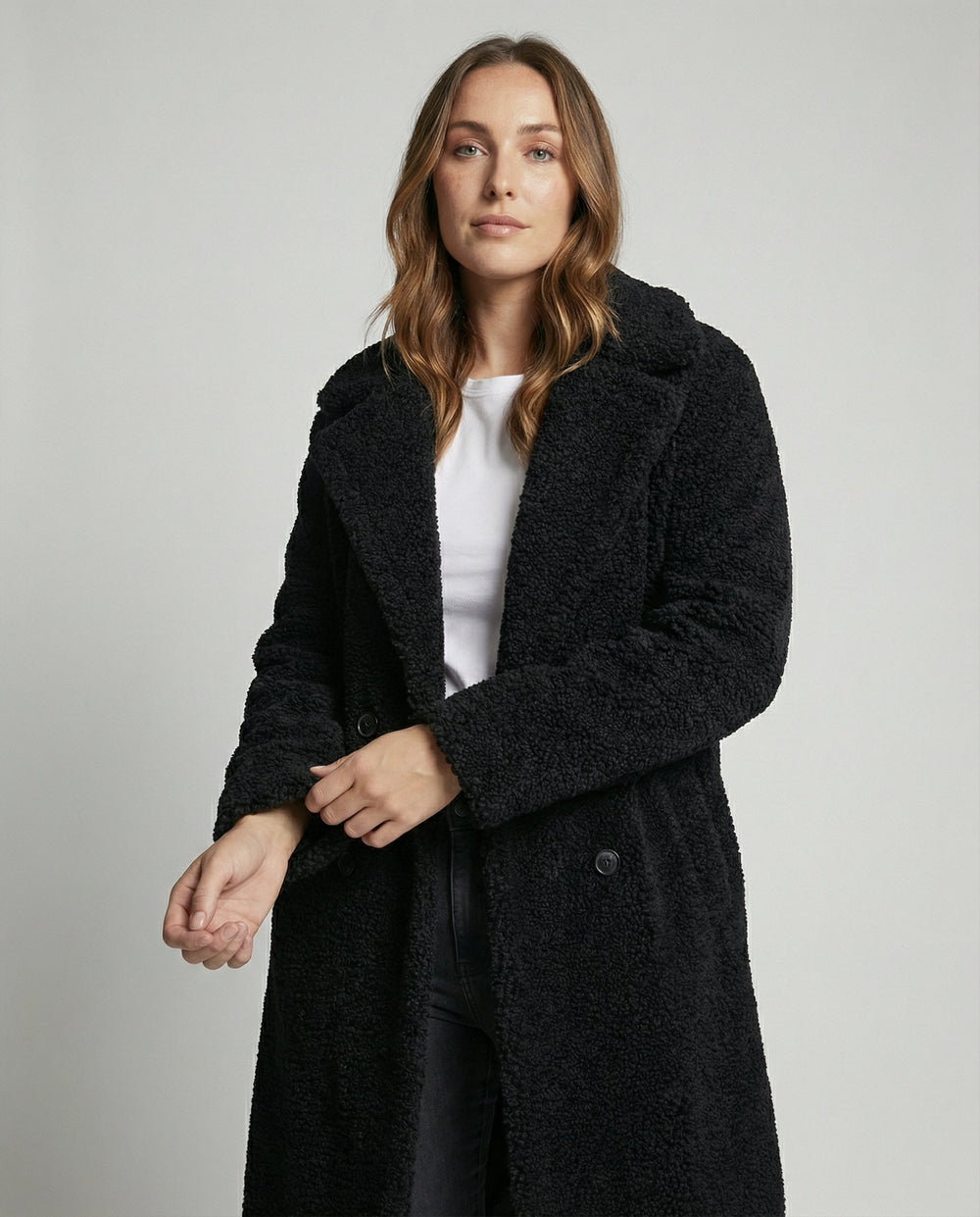 Langer Teddymantel Damen | EB