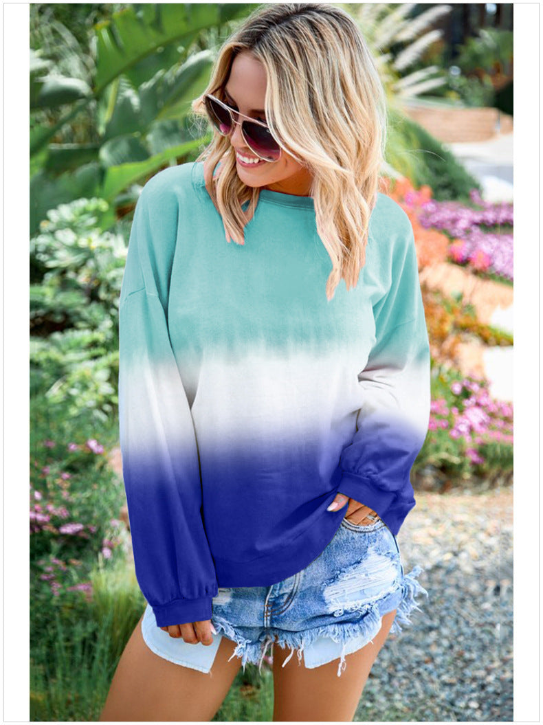 EB | Sweatshirt mit Farbverlauf und Rundhalsausschnitt