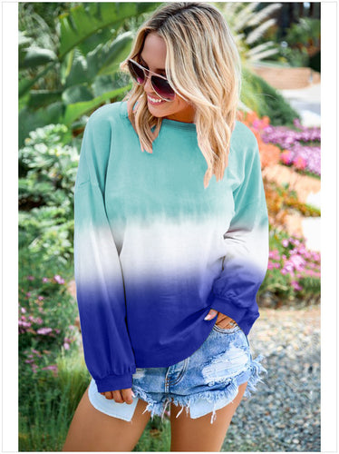 EB | Sweatshirt mit Farbverlauf und Rundhalsausschnitt