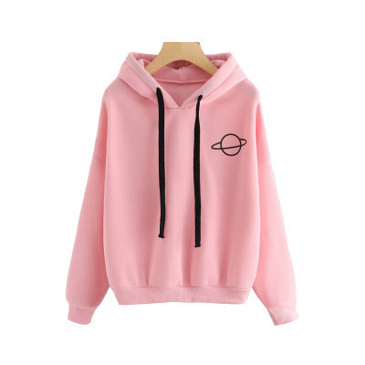 Damen lässiger Hoodie mit intergalaktischem Motiv EB