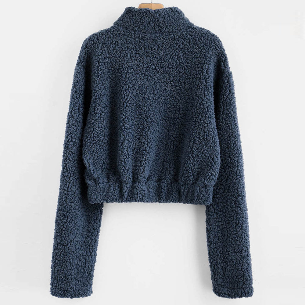 Damen Kuscheliger Stepp-Hoodie mit Reißverschluss und praktischen Taschen EB