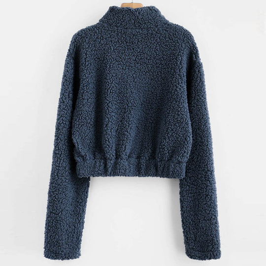 Damen Kuscheliger Stepp-Hoodie mit Reißverschluss und praktischen Taschen EB