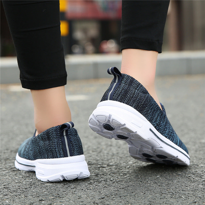Damen Slip-On Freizeitschuhe mit atmungsaktivem Mesh-Obermaterial EB