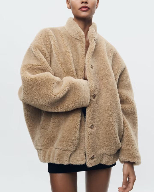 EB | Weiche Teddybär-Jacke für Damen