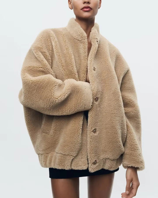 EB | Weiche Teddybär Jacke für Damen