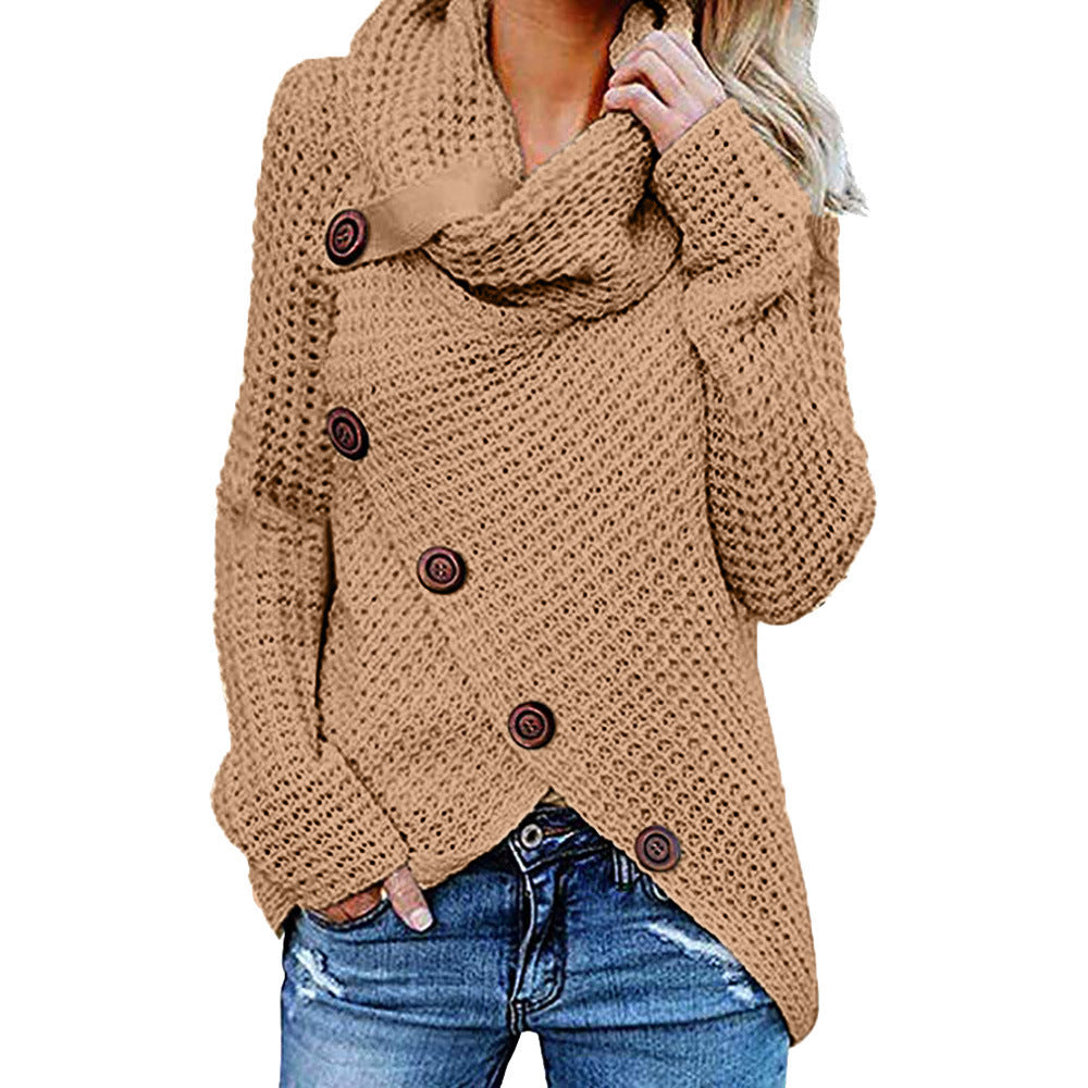 Damen Strickjacke mit asymmetrischem Schnitt und Kragen EB