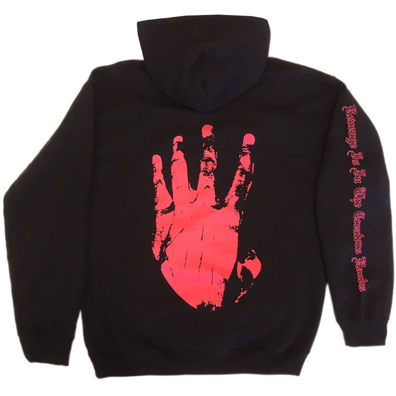 Damen Kapuzenpullover mit auffälligem Schriftzug und künstlerischem Design EB