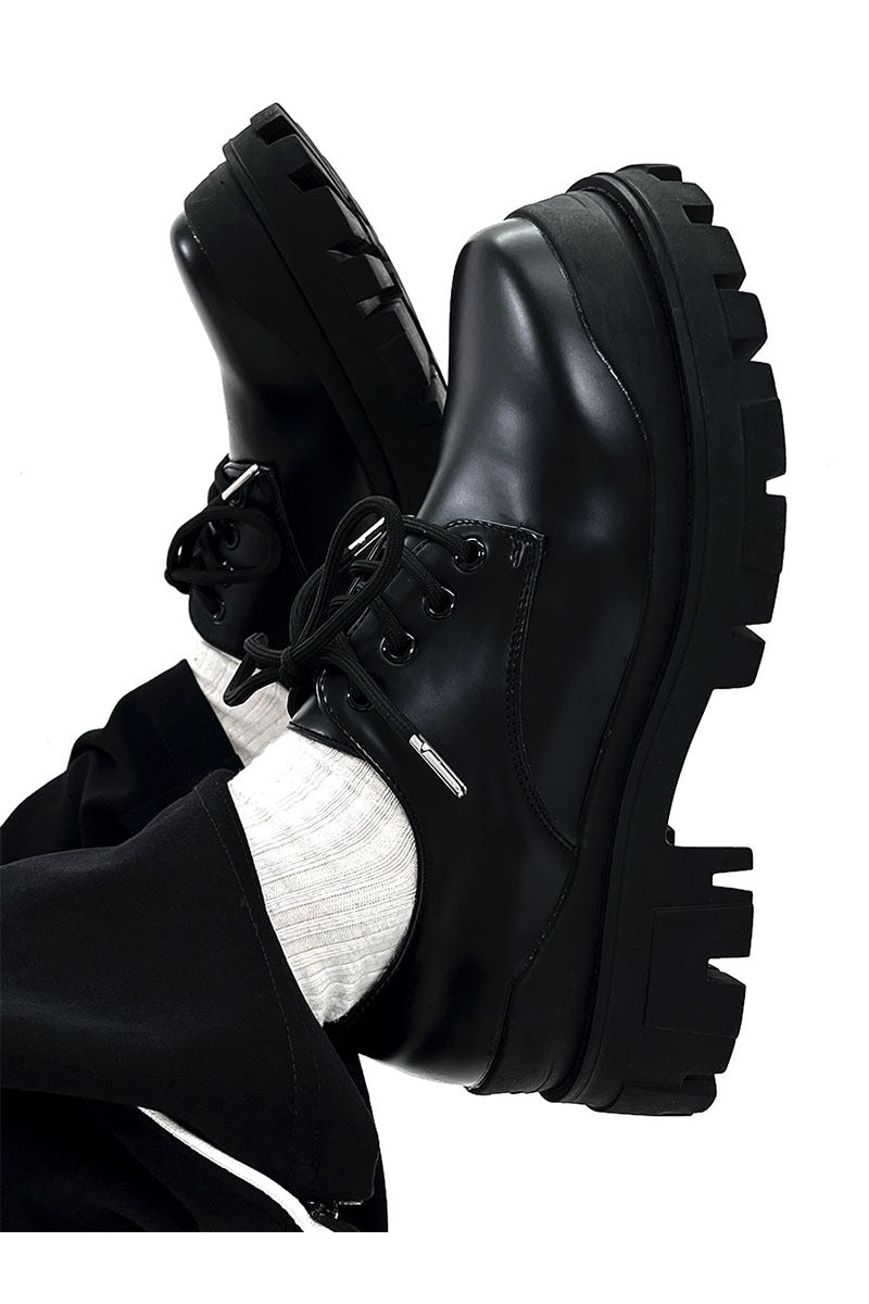 EB | Moderne Lederschuhe mit Dicker Sohle