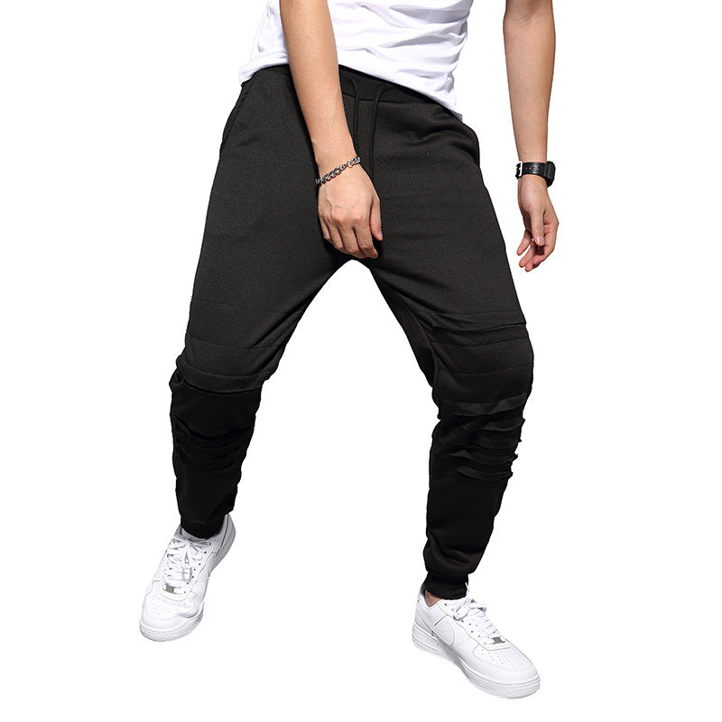 Herren Sportliche Haremshose mit modischen Rissen und komfortablem Schnitt EB