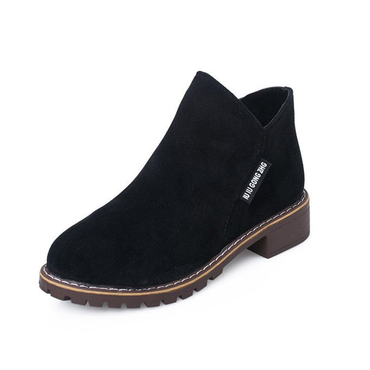 Damen Ankle-Boots aus softem Wildleder mit stabilem Blockabsatz EB