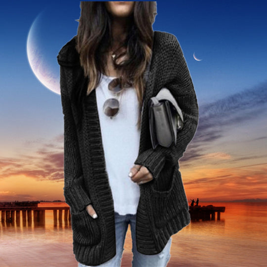 Damen Grobstrick-Cardigan mit praktischen Taschen und lässiger Passform EB