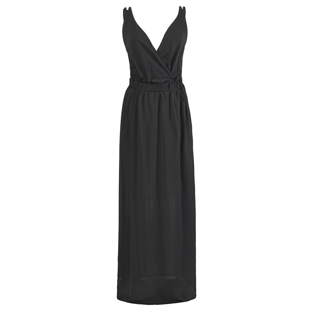 Damen Maxikleid mit elegantem Wickeldesign und schmeichelnder Silhouette EB