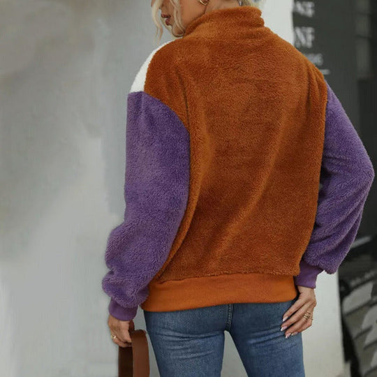 EB | Patchwork Plüschpullover