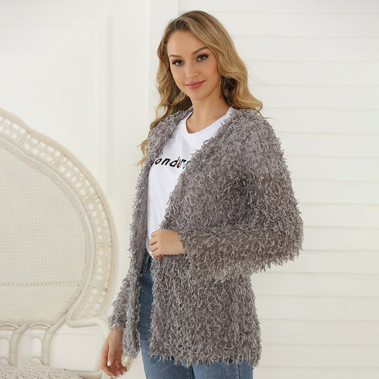 Damen Fluffy Cardigan EB