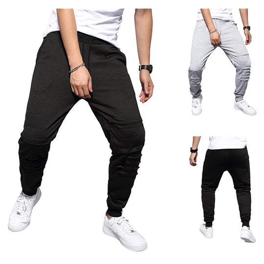 Herren Sportliche Haremshose mit modischen Rissen und komfortablem Schnitt EB