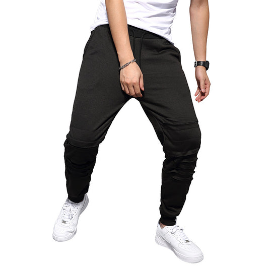Herren Sportliche Haremshose mit modischen Rissen und komfortablem Schnitt EB