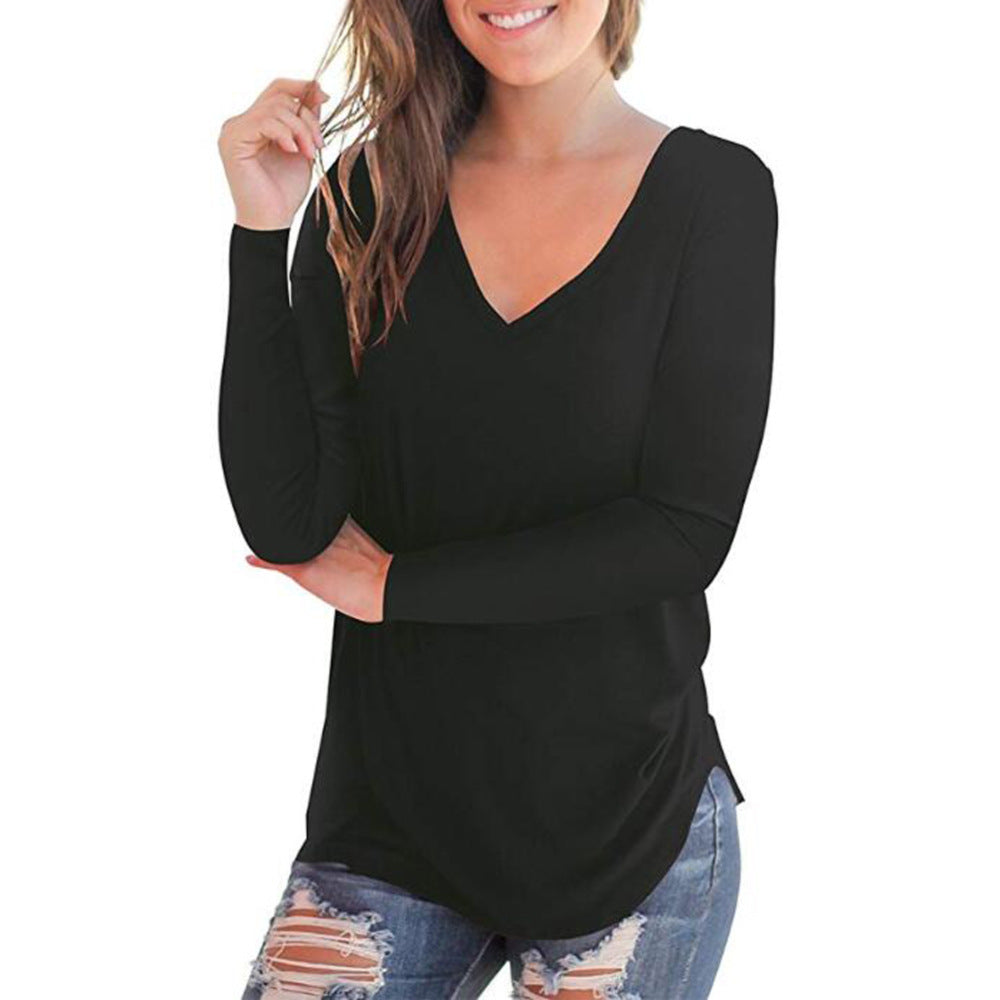 Damen Tunika mit V-Ausschnitt und langem Arm EB
