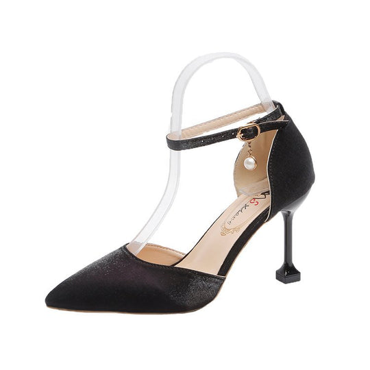 Damen elegante Slingback-Pumps mit verziertem Fesselriemen EB
