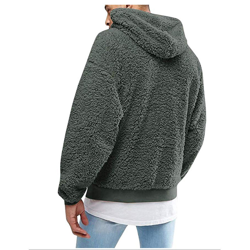 Herren kuscheliger Kapuzenpullover aus weichem Fleece EB