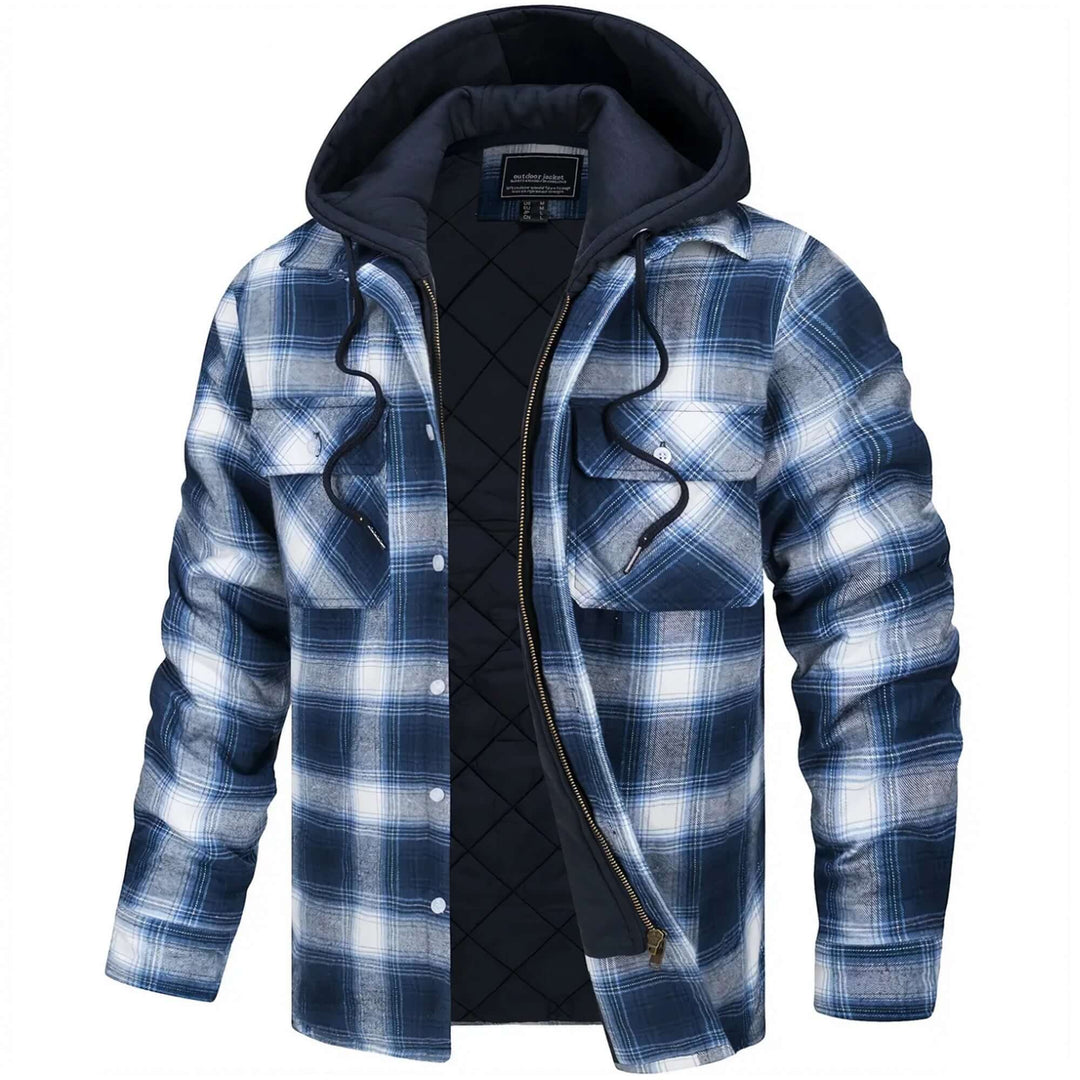 EB | Herren Karierte Langarm Freizeitjacke