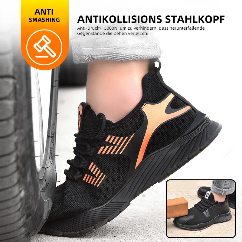 Atmungsaktiv SRA Nicht-slip EVA Vier Atmungsaktiv männer sicherheit Schuhe EB