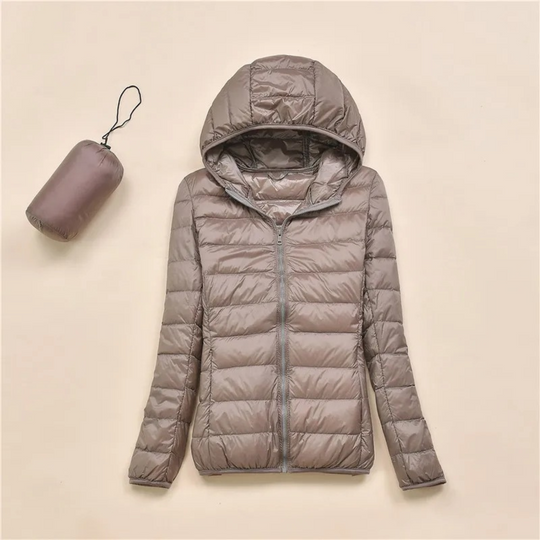 EB | Jacke - Leichtes Packbares - Ge Quiltetes Isoliertes Kapuzen Design