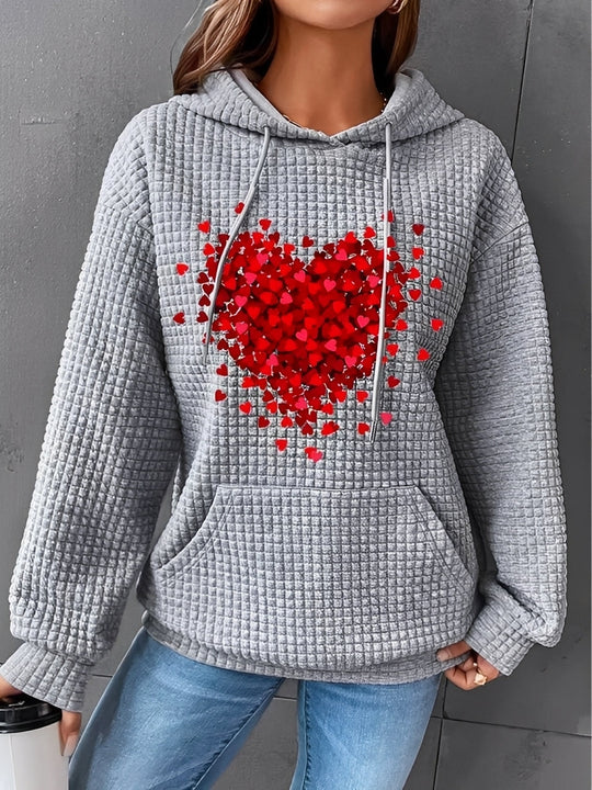 EB | Bedruckter, Warmer Kapuzensweatshirt für Frauen