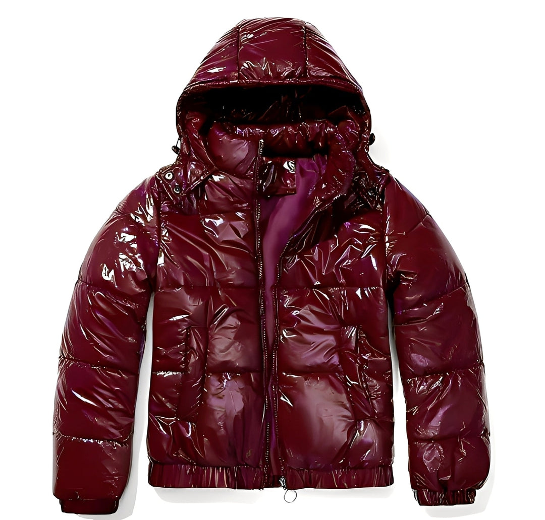 EB | Elegante, glanzvolle Damenjacke mit Kapuze