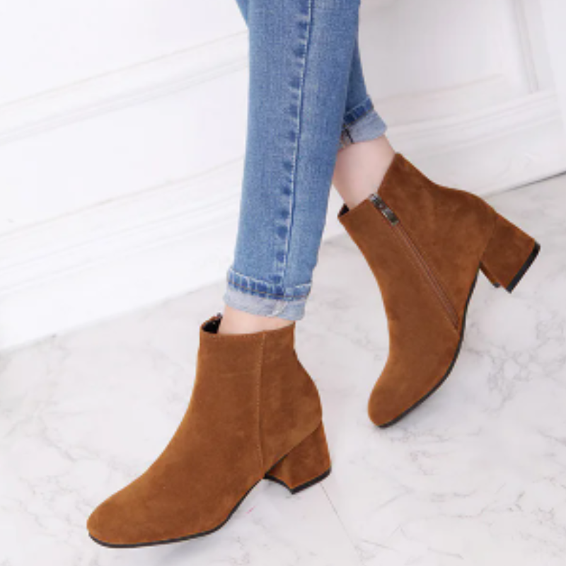 EB | Moderne Wild Ankle Boots mit Bequemem Absatz Damen Ankle Boots