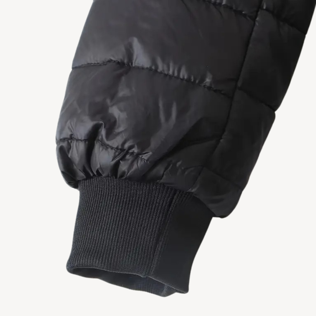 EB | Damen Kunstpelz Futter Gesteppte Kapuzenjacke