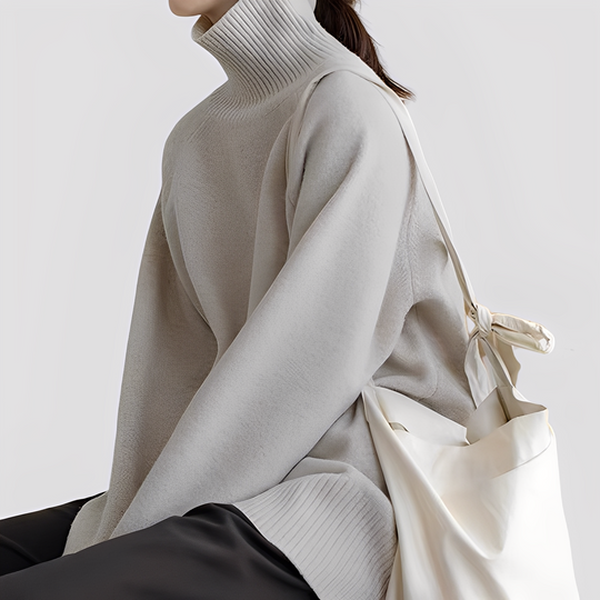 EB | Einfacher, Übergroßer Rollkragenpullover für Damen