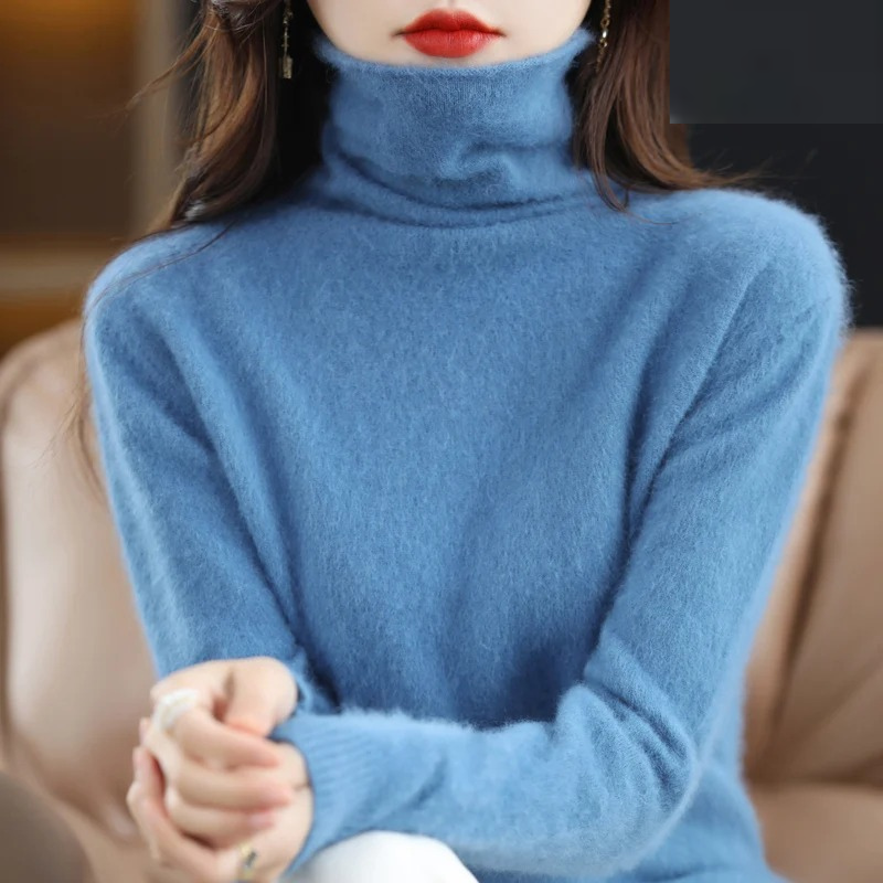 EB | Pullover Damen Weicher Rollkragenpullover, Warm & Luxuriöses Design