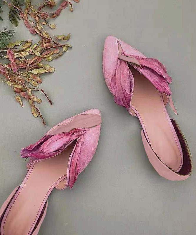 Handgemachte Spitzenballerinas mit Rosenblüten - Odette EB