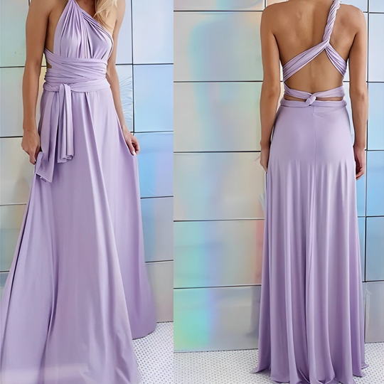 EB | Elegante Damen Infinity Kleid Schickes Wickel Sommerkleid