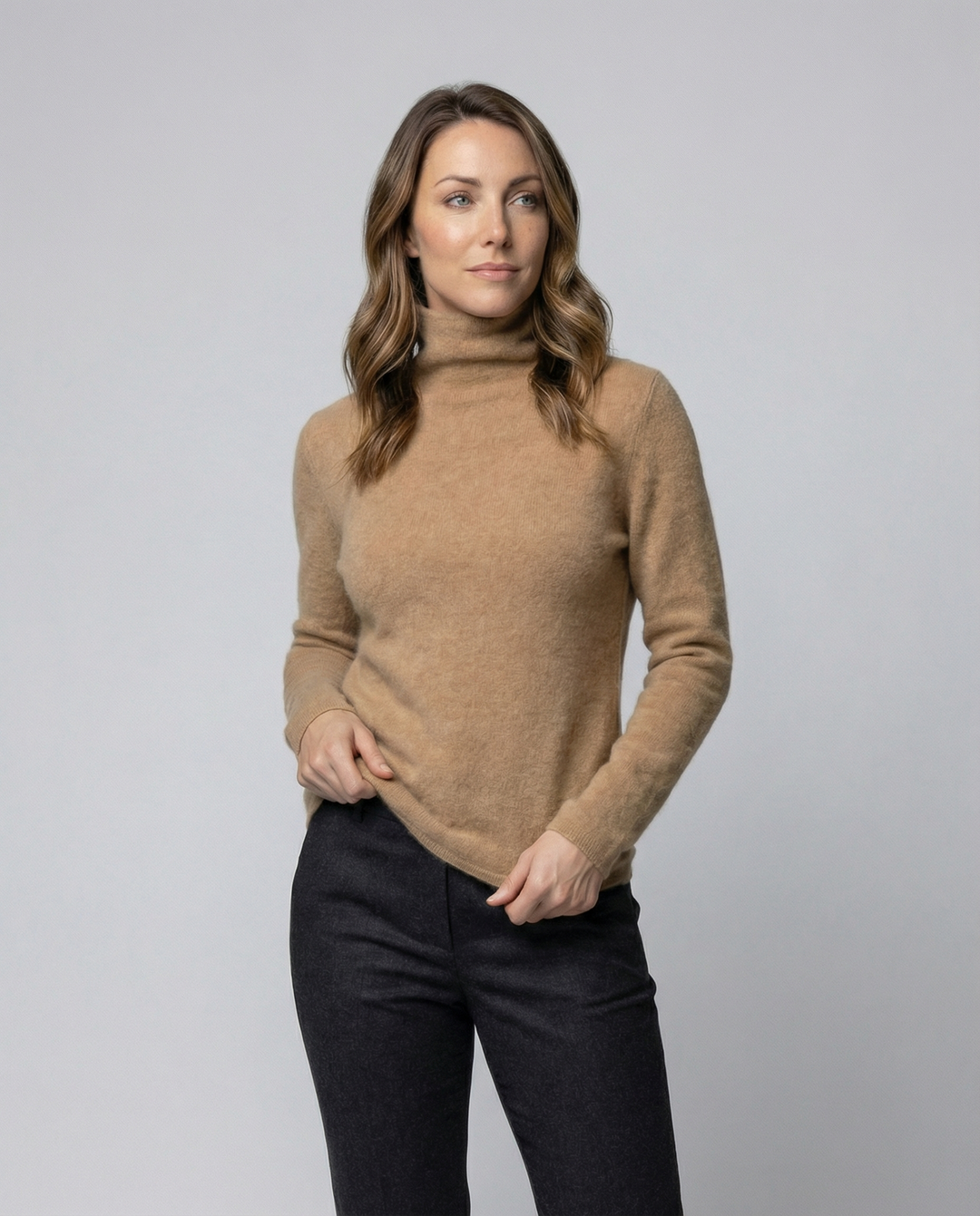 EB | Luxe Pullover Damen Weicher Rollkragenpullover, Warm & Stilvoll