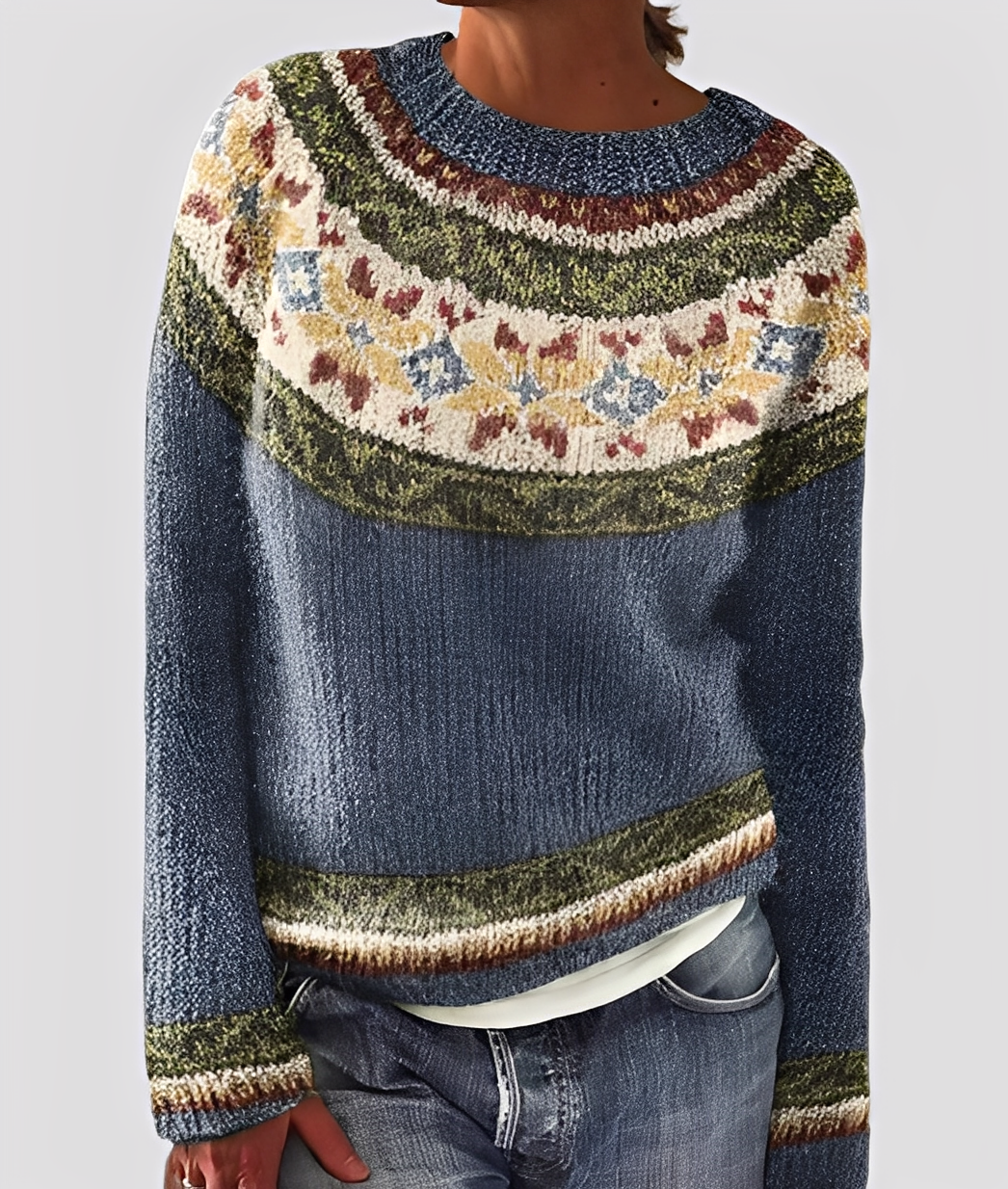 EB | Damen-Wollpullover, elegant und locker geschnitten
